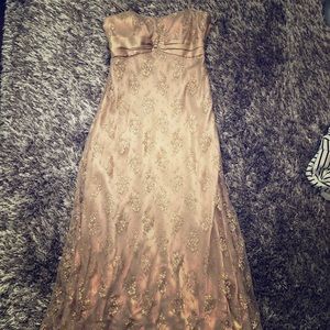 Gold prom dress / evening gown